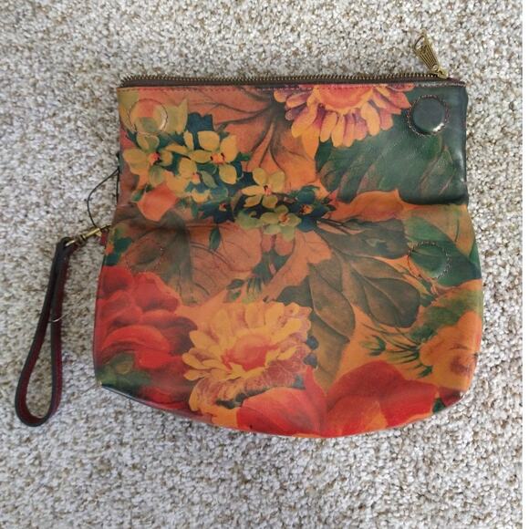 Patricia Nash Valerie Floral Leather Wristlet Clutch - Picture 2 of 15